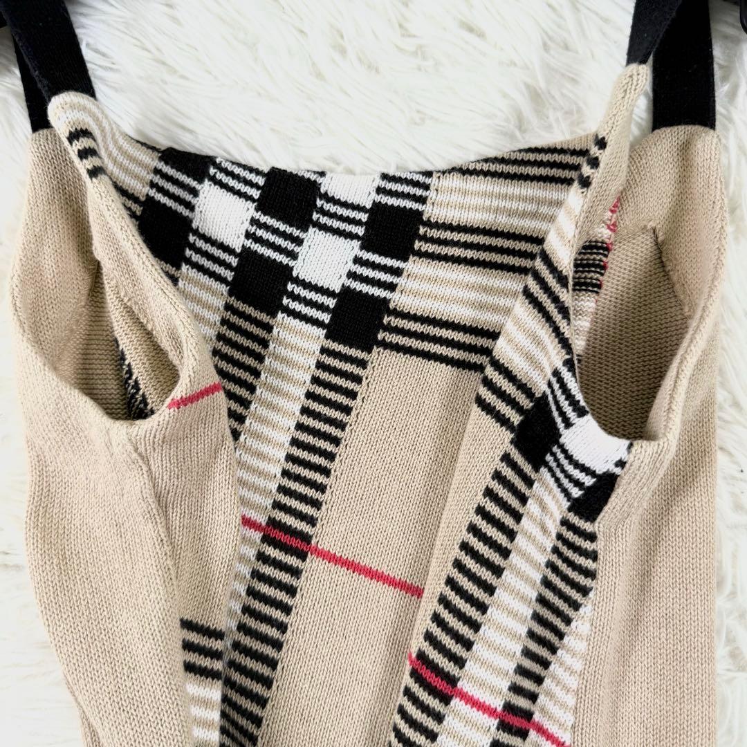 美品✨ バーバリーブルーレーベル キャミソール ニット ノバチェック
