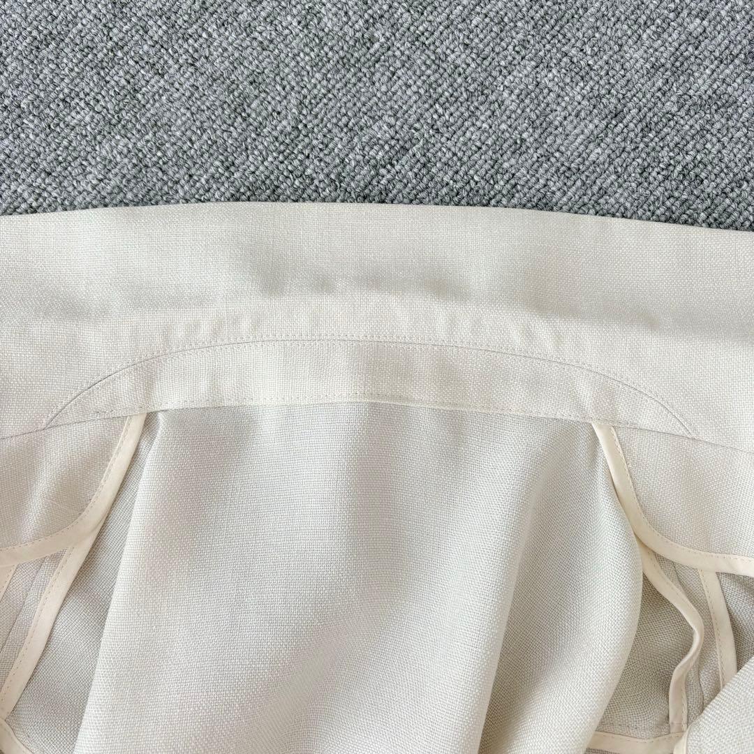 美品✨《エストネーション》軽量 リネンライク ダブルテーラードジャケット