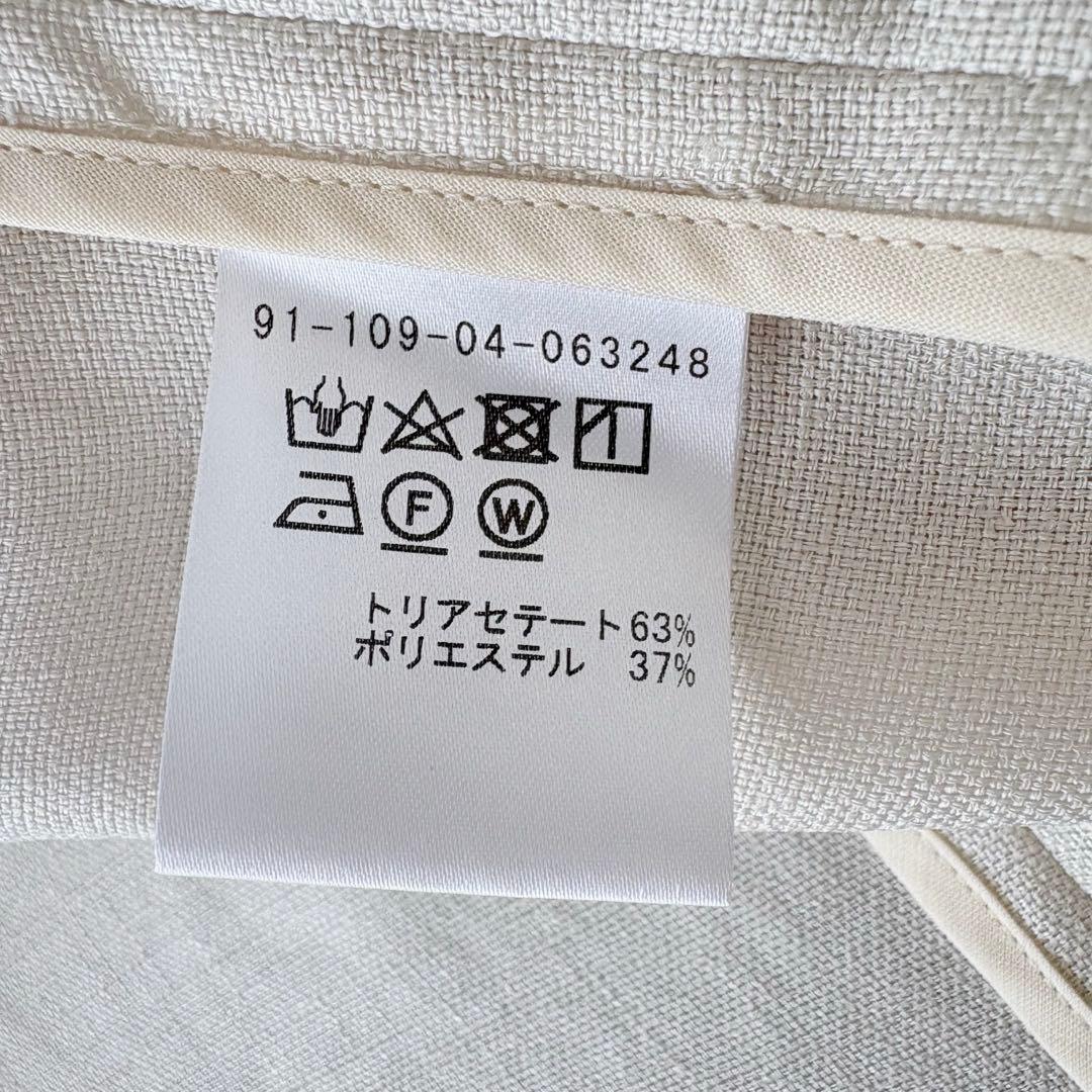 美品✨《エストネーション》軽量 リネンライク ダブルテーラードジャケット