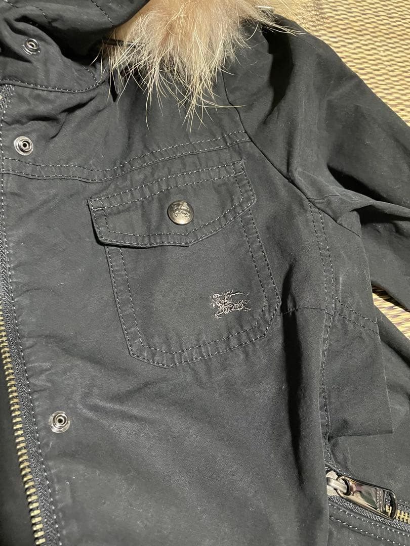 KN Burberryブルーレーベル ファー付きモッズコート