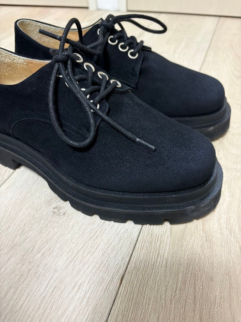靴 Simply Complicated LUG DERBY SUEDE BLACK