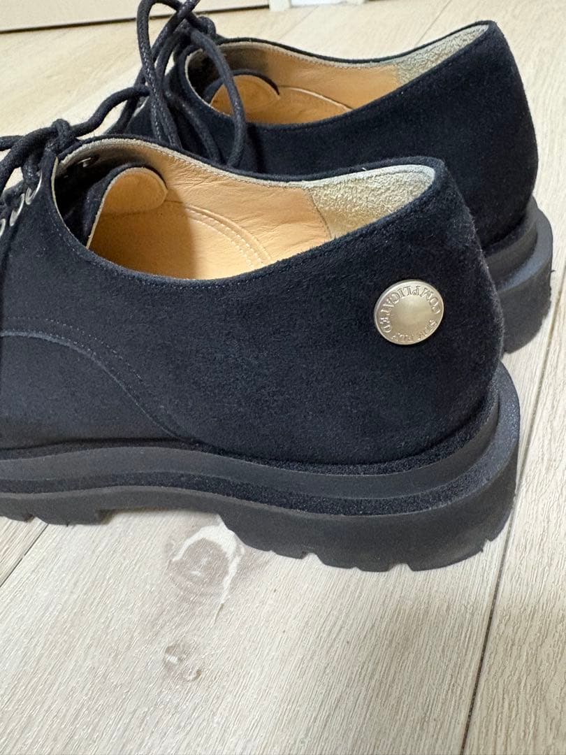 靴 Simply Complicated LUG DERBY SUEDE BLACK