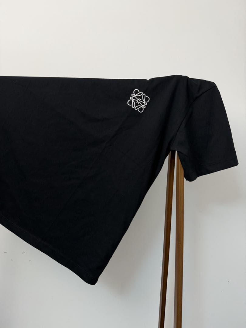 LOEWE アノニモグラム刺繍 Tシャツ 黒