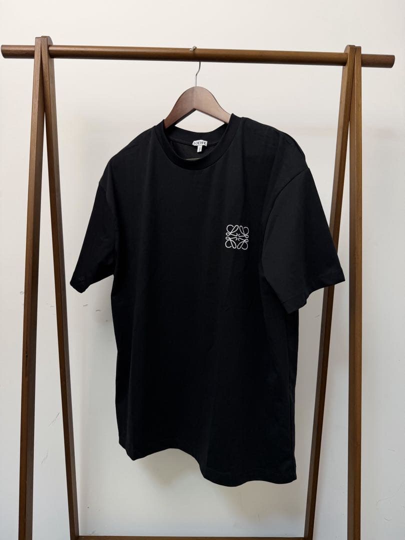 LOEWE アノニモグラム刺繍 Tシャツ 黒