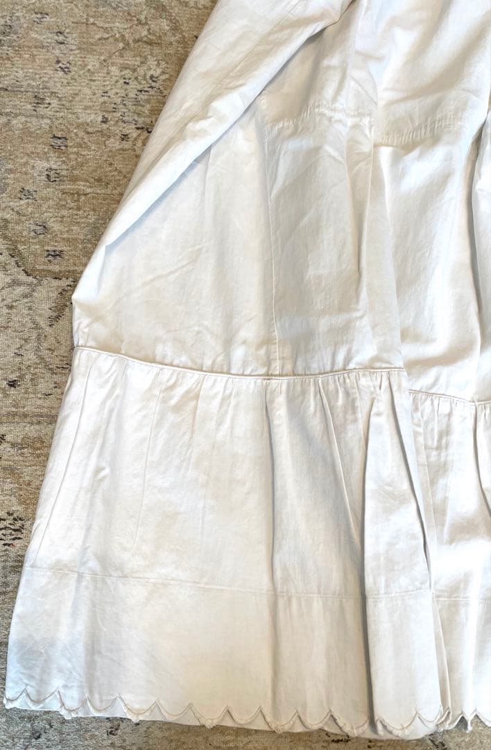 1920年代 アンティーク スカラップ レース ロング フレア スカート