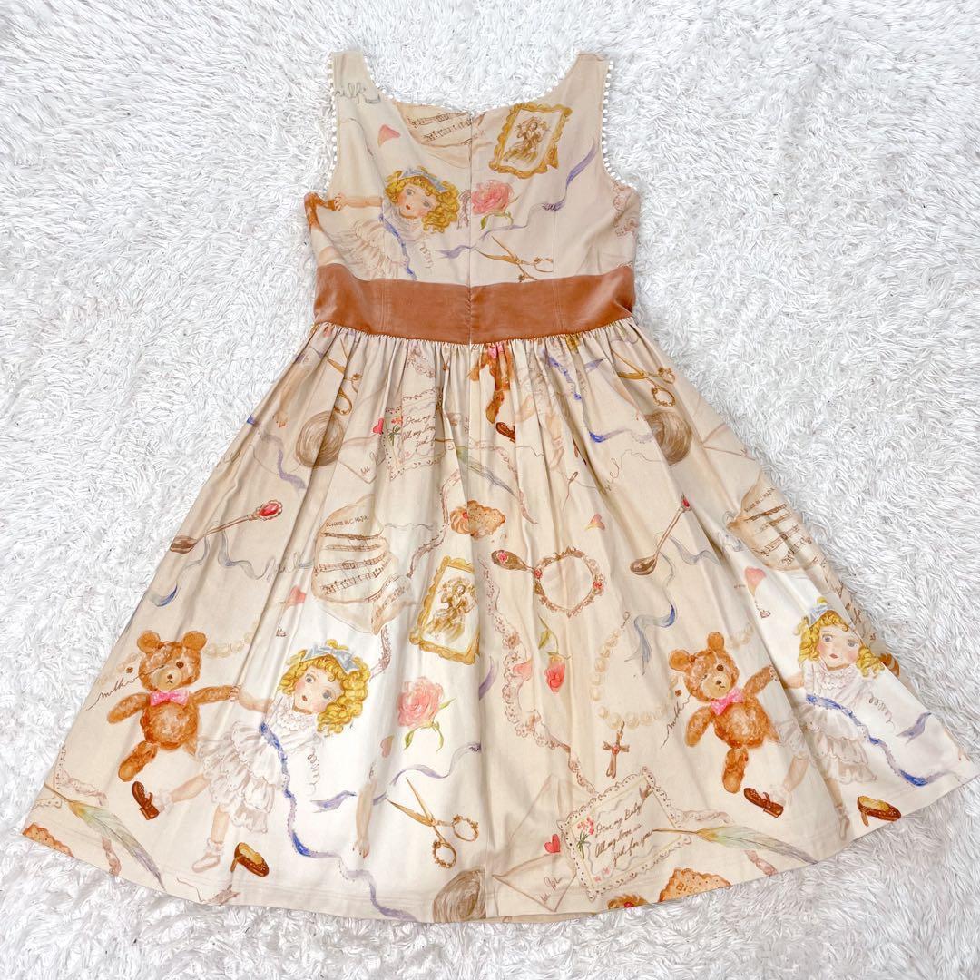 美品✨MILK ミルク　ロリィタ ドール テディベア柄 ノースリーブ　ワンピース