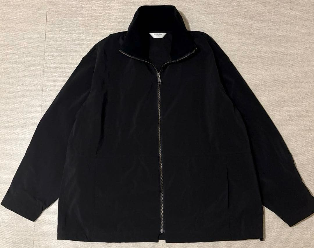 STILL BY HAND ハイネックジップブルゾン 黒 50