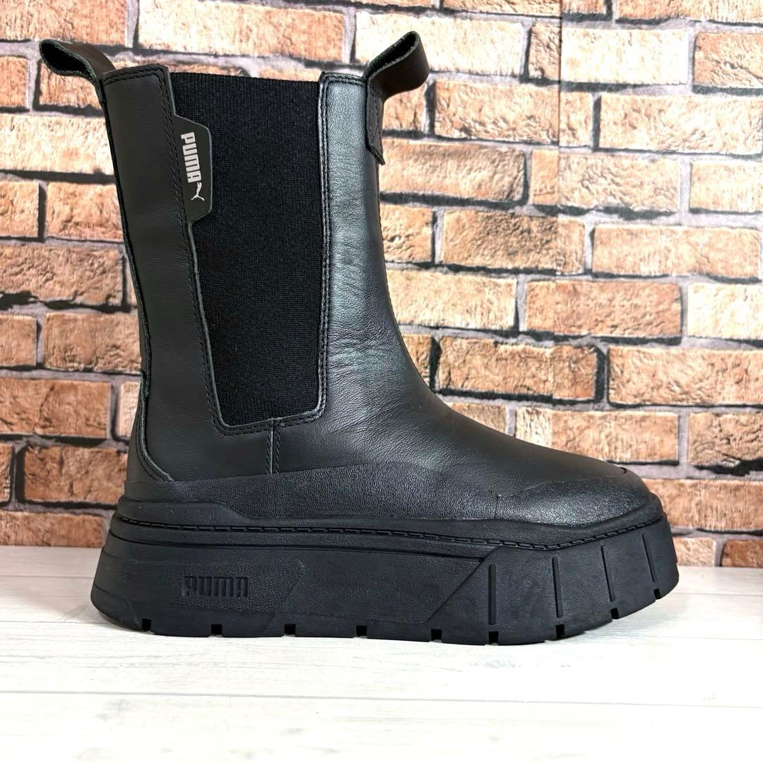 極美品■PUMA■サイドゴアブーツ✨メイズスタックチェルシー プラットフォーム