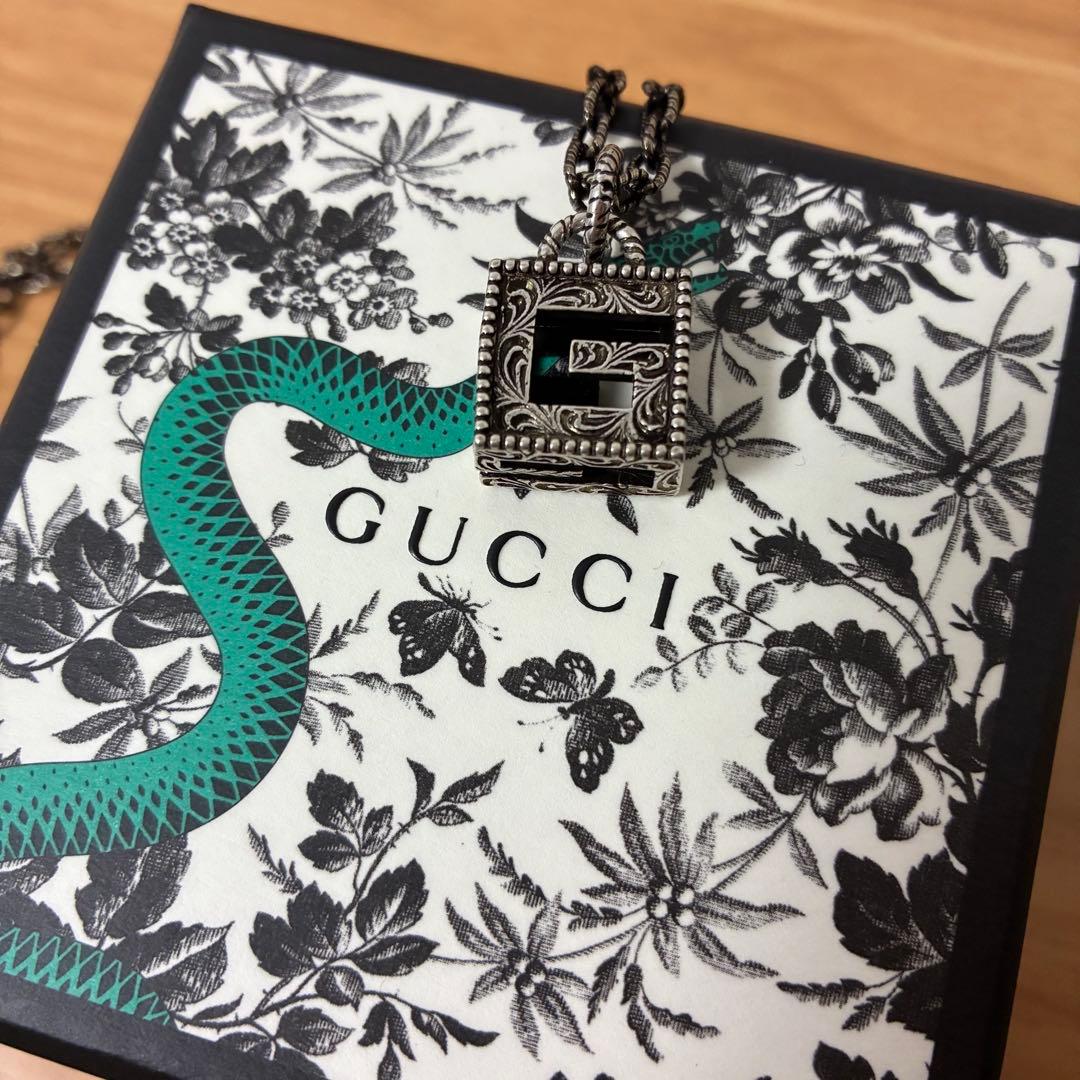 【新品】GUCCI グッチ　スクエアGキューブ　ネックレス　正規品