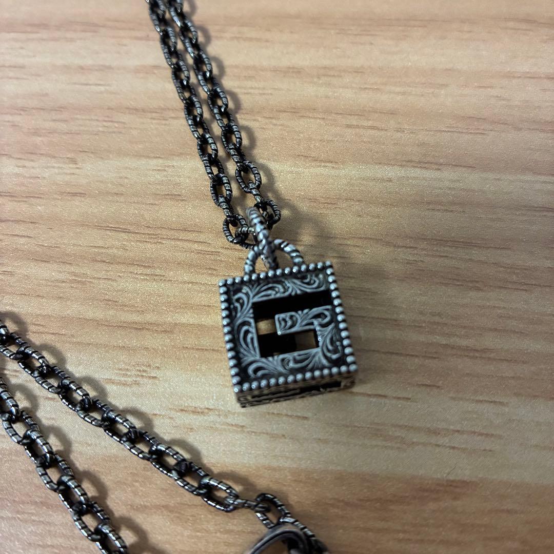 【新品】GUCCI グッチ　スクエアGキューブ　ネックレス　正規品