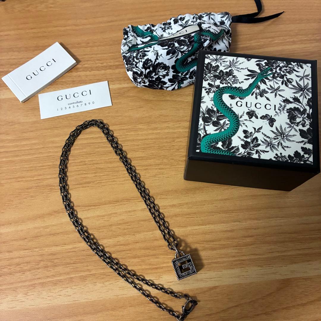 【新品】GUCCI グッチ　スクエアGキューブ　ネックレス　正規品
