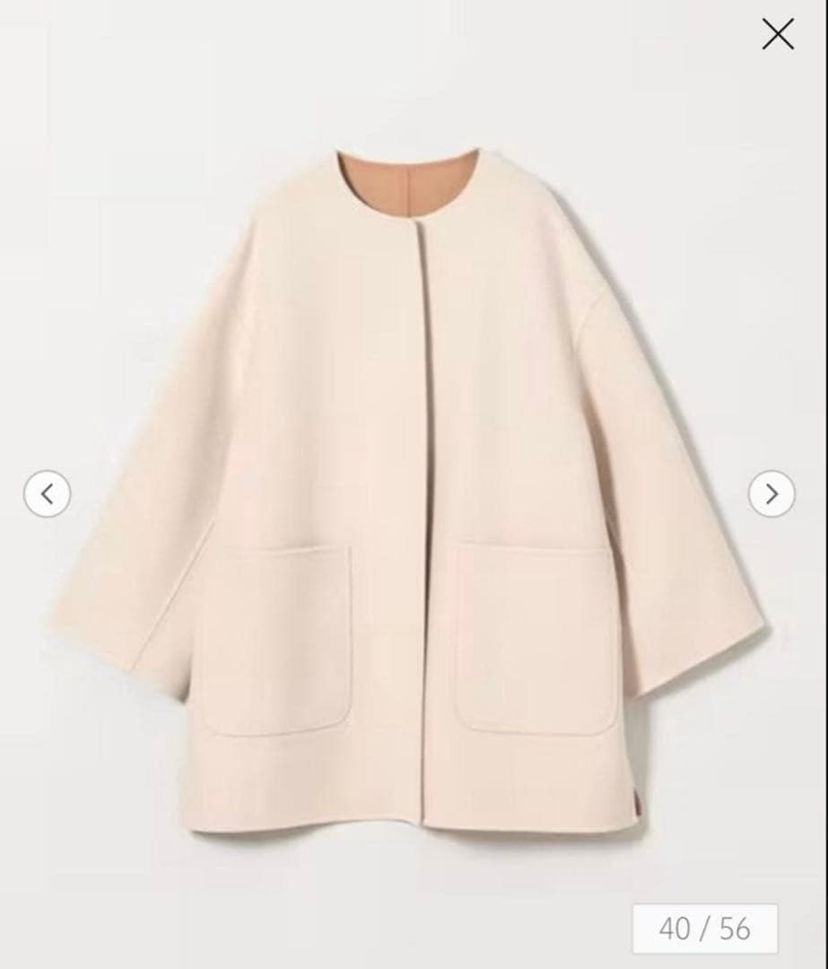 美品 ユナイテッドアローズ　バイカラー リバー ミドルコート