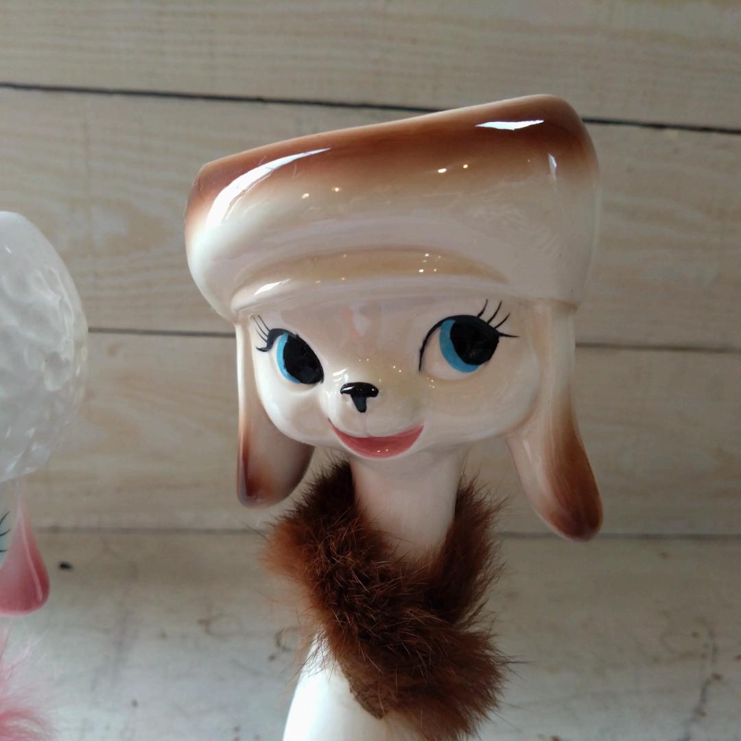 昭和レトロ　犬の置物　ペア　陶器　置物