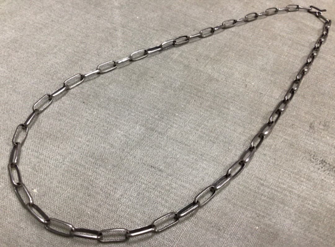 ヴィンテージ SV925 ナバホチェーンネックレス　45cm 燻銀　インディアン