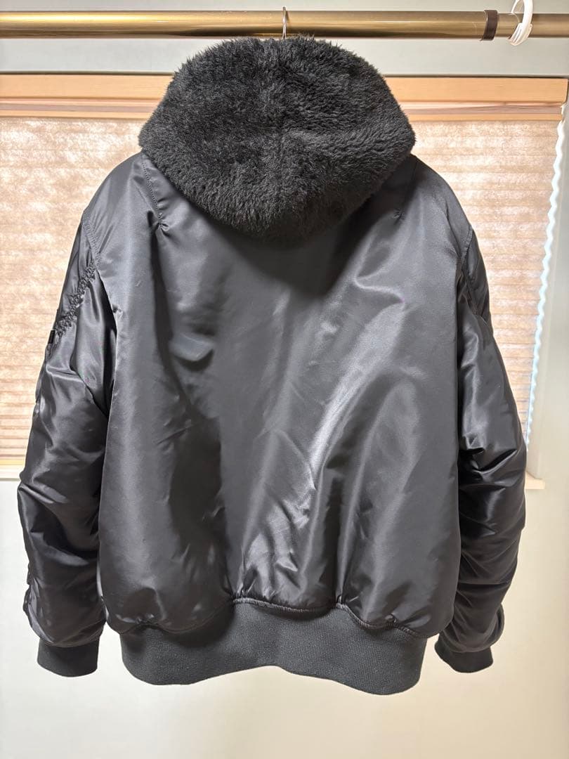 supreme Faux Fur Reversible MA-1 ブラックL
