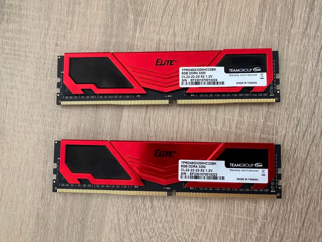 TEAM Elite 16GB (2x8GB) メモリ DDR4 3200