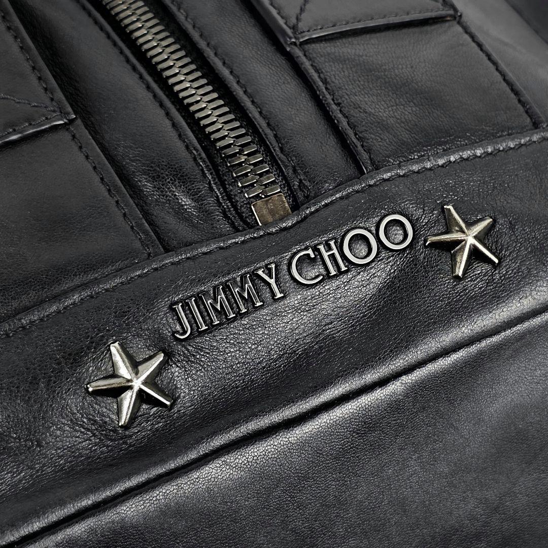 美品 ジミーチュウ アーロ リュックサック ボストンバッグ 3WAY ブラック