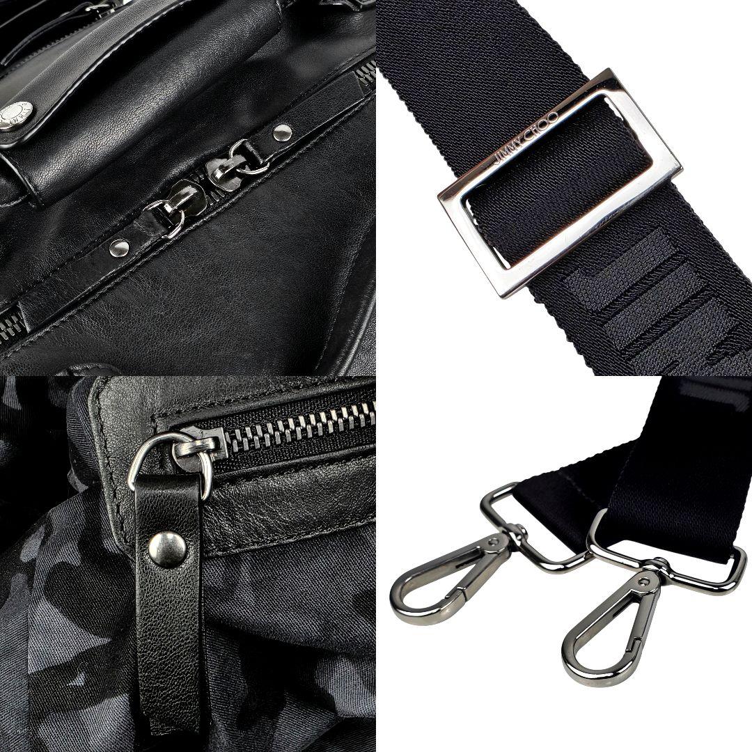 美品 ジミーチュウ アーロ リュックサック ボストンバッグ 3WAY ブラック