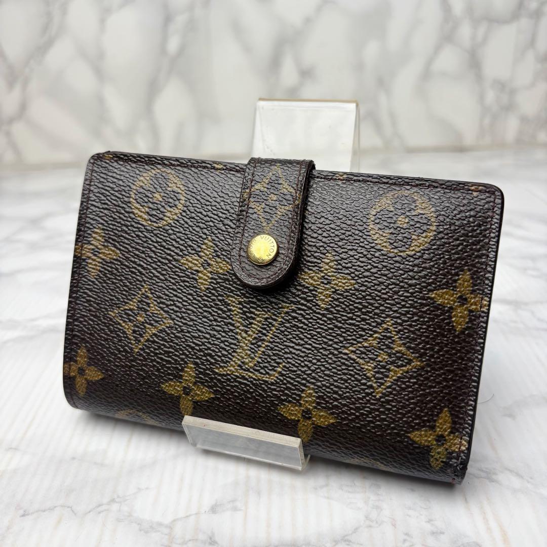 08 極上美品 Louis Vuitton 二つ折り財布 がま口 モノグラム e
