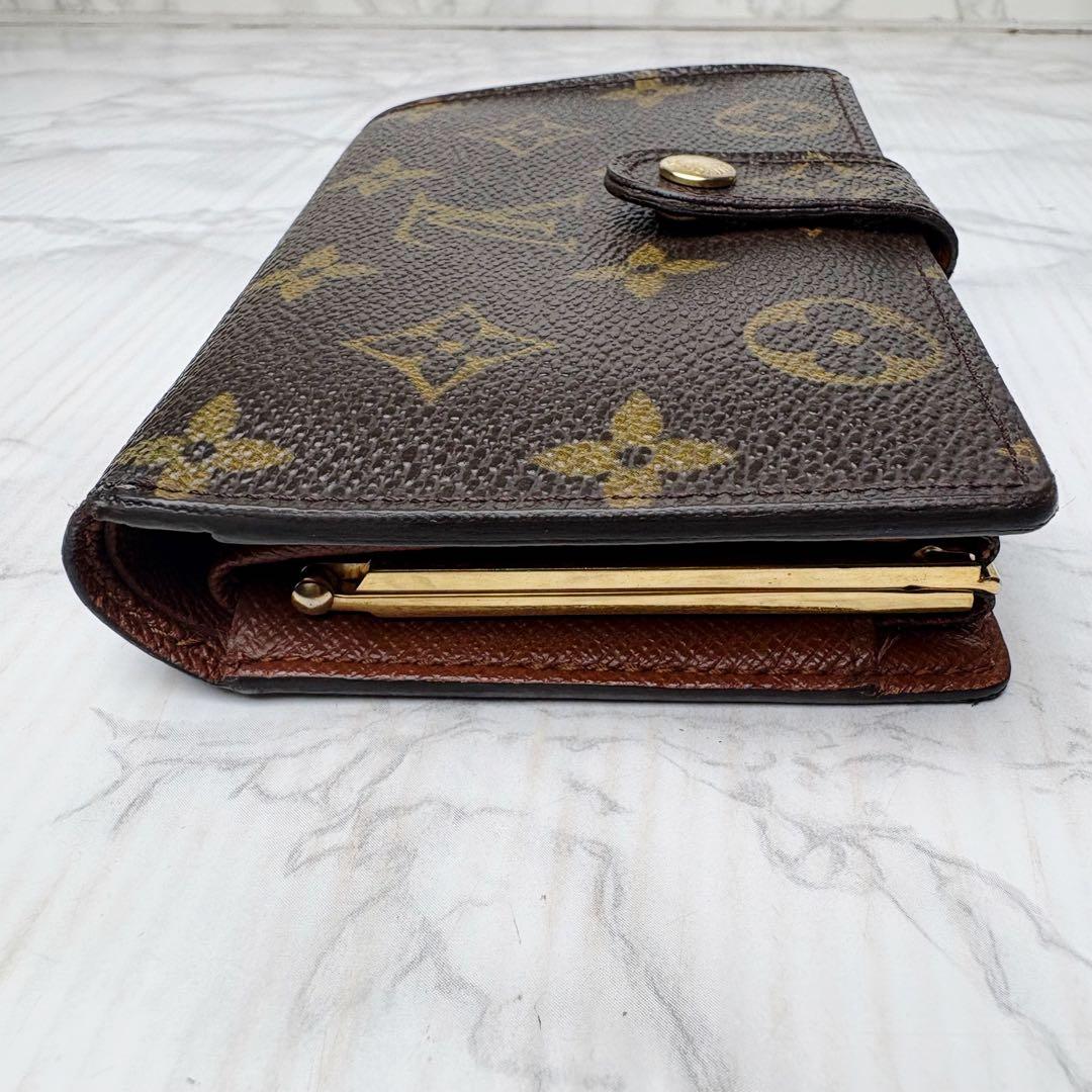 08 極上美品 Louis Vuitton 二つ折り財布 がま口 モノグラム e