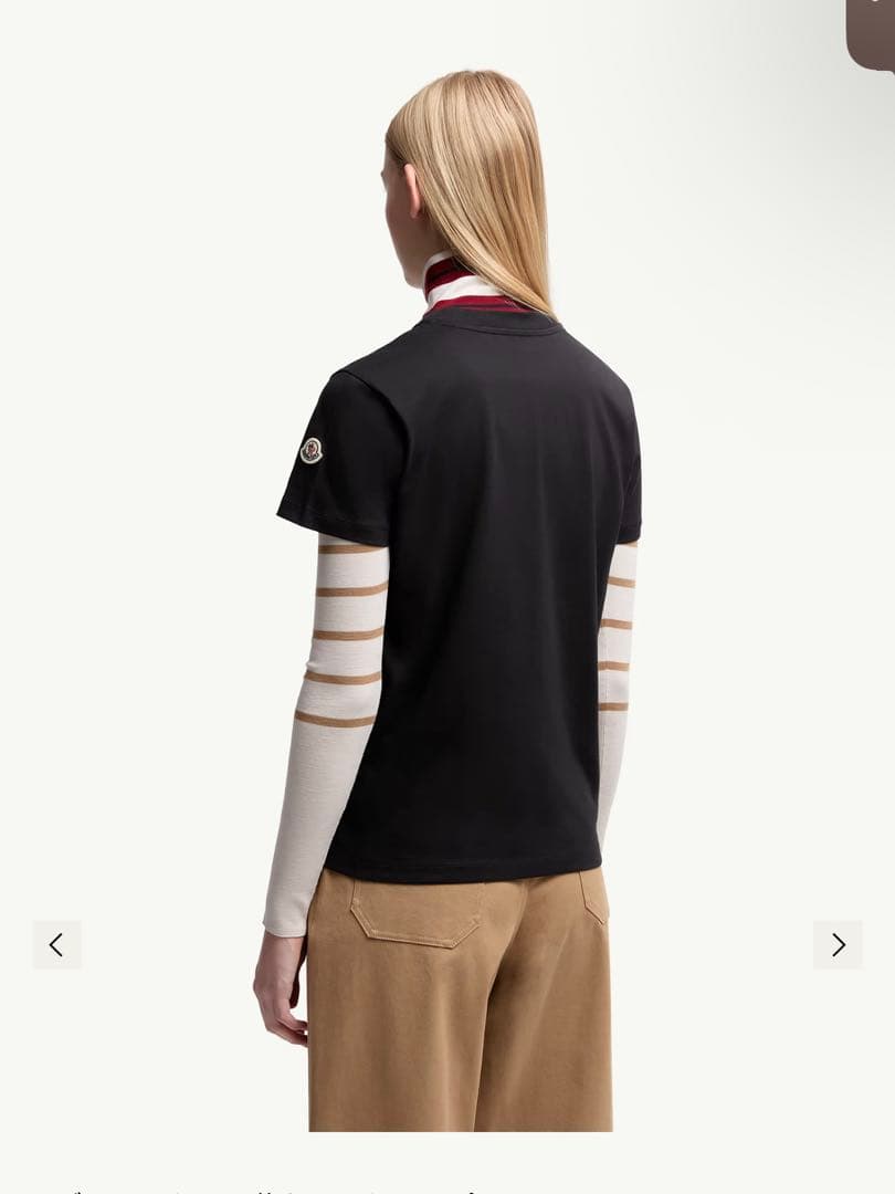 モンクレール　MONCLER モンクレ　Tシャツ　黒　ブラック　トップス　半袖