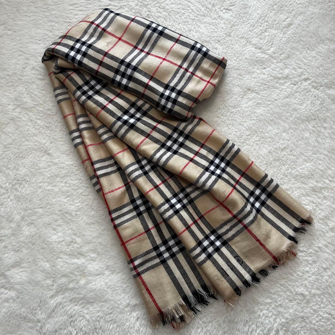 美品　バーバリーロンドン カシミヤ　ノバチェック　大判　ストール　マフラー