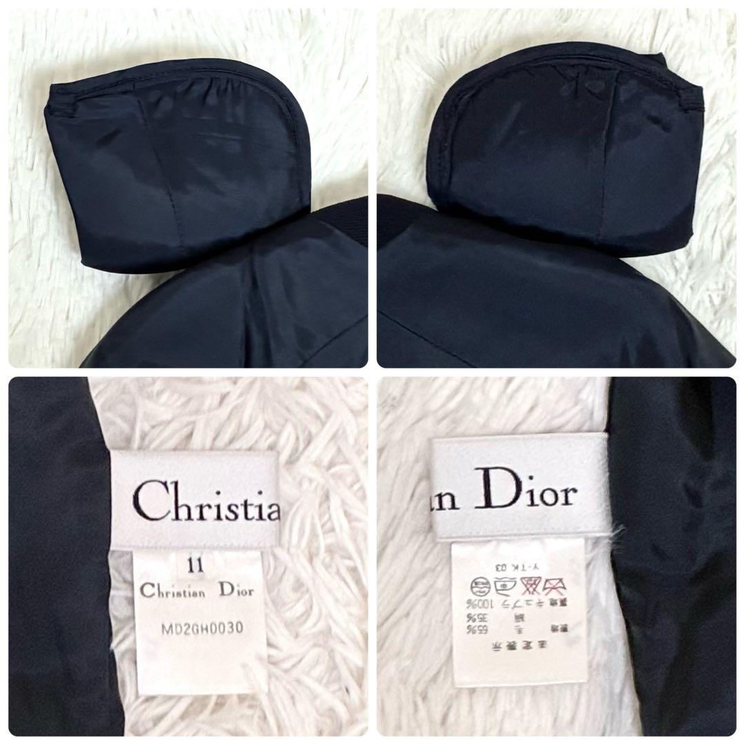 y*&様 Christian Dior ネイビー 長袖ワンピース　11号　ウール