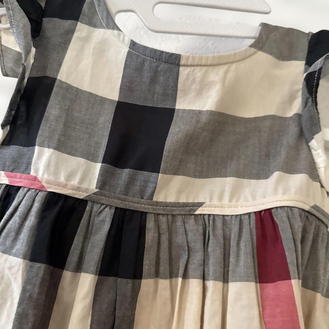 BURBERRY 3Y 98 チェック柄フリルワンピース（~95cm）