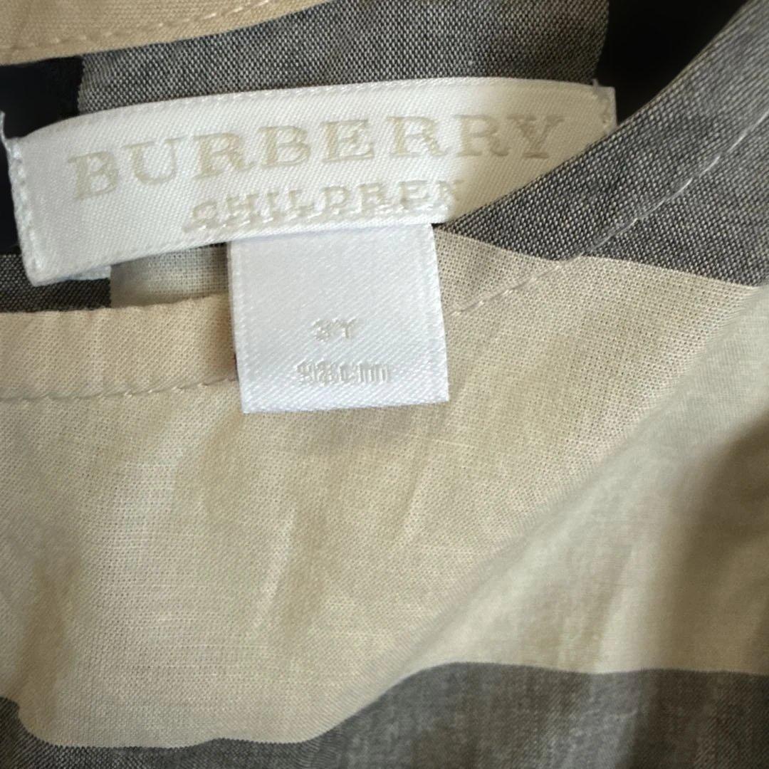 BURBERRY 3Y 98 チェック柄フリルワンピース（~95cm）