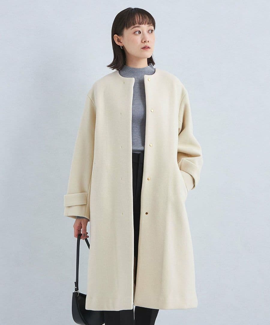 《新品 》SENTDALE WOOL セントデールウール ノーカラー コート