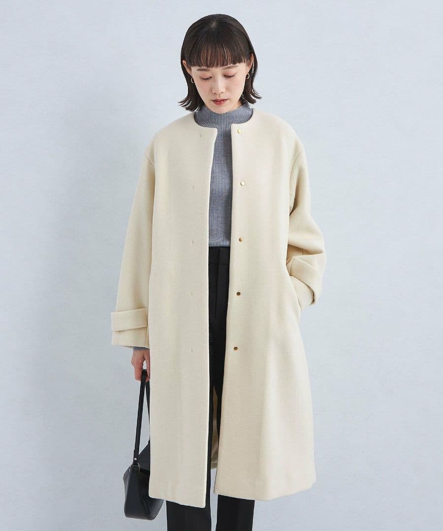 《新品 》SENTDALE WOOL セントデールウール ノーカラー コート