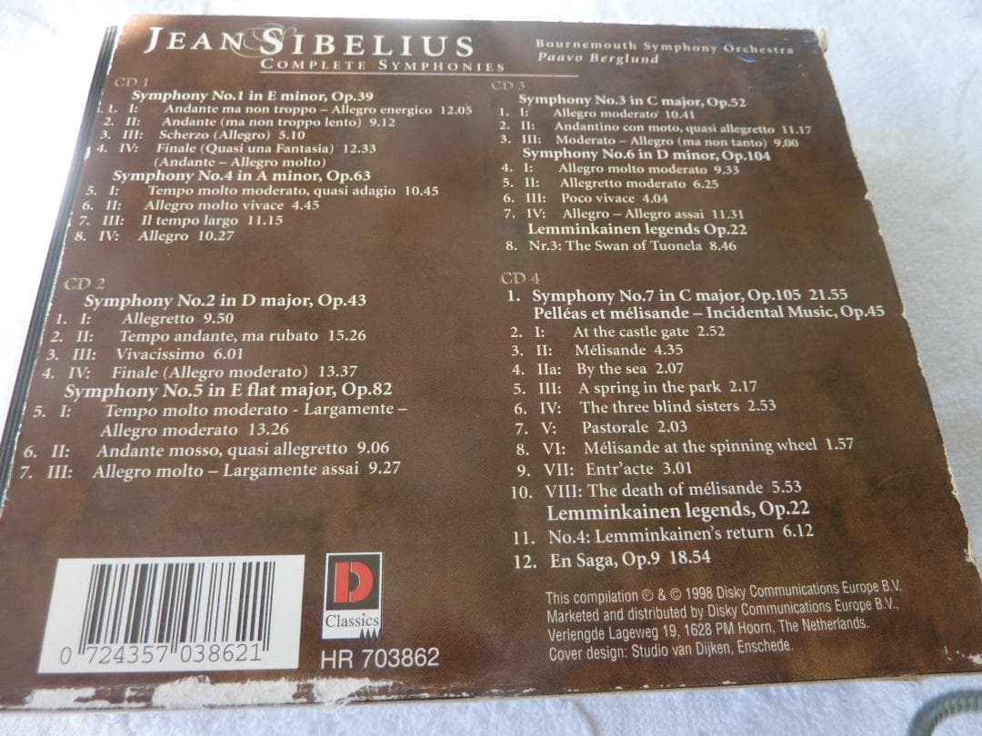 クラシック SIBELIUS;SYMPHONIES 1-7 J
