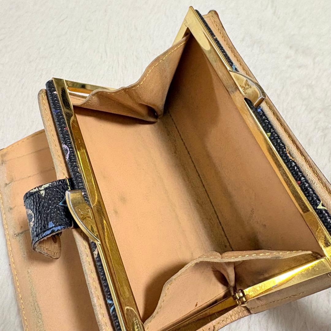 限定 ルイヴィトン×村上隆 マルチカラー モノグラム 折財布 がま口