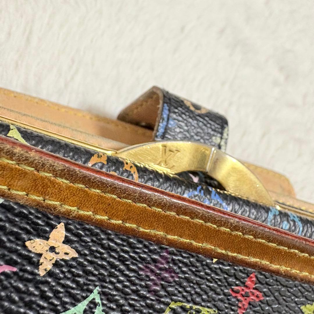 限定 ルイヴィトン×村上隆 マルチカラー モノグラム 折財布 がま口