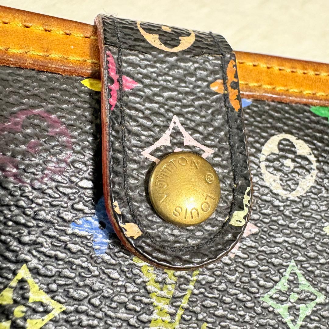 限定 ルイヴィトン×村上隆 マルチカラー モノグラム 折財布 がま口
