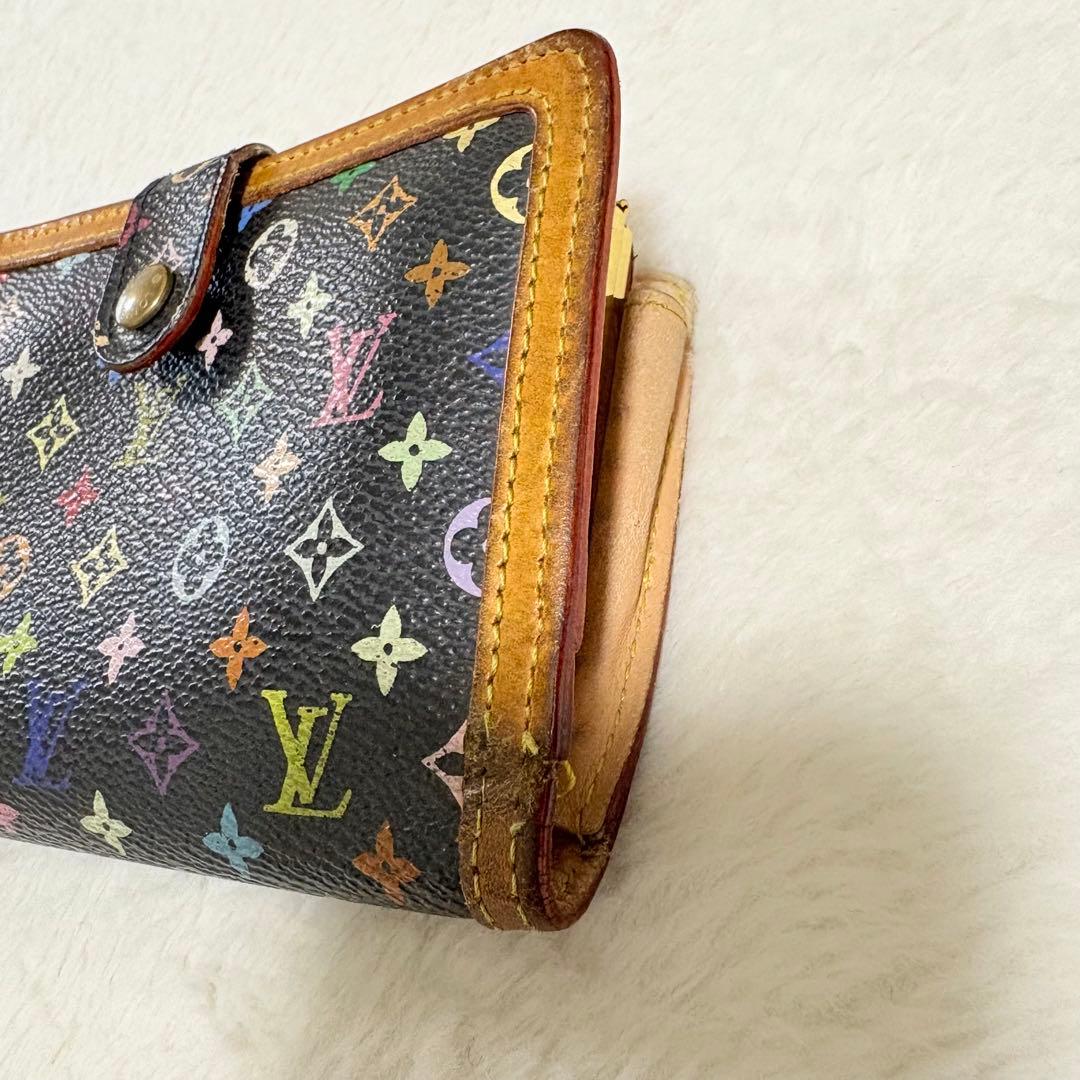 限定 ルイヴィトン×村上隆 マルチカラー モノグラム 折財布 がま口