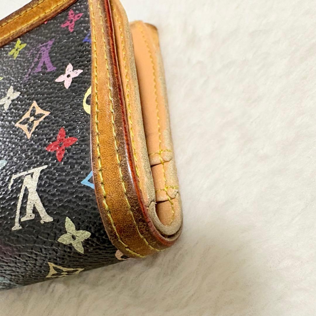 限定 ルイヴィトン×村上隆 マルチカラー モノグラム 折財布 がま口