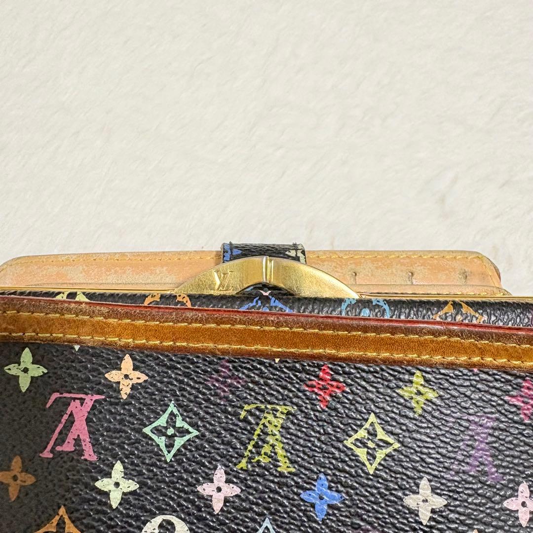 限定 ルイヴィトン×村上隆 マルチカラー モノグラム 折財布 がま口