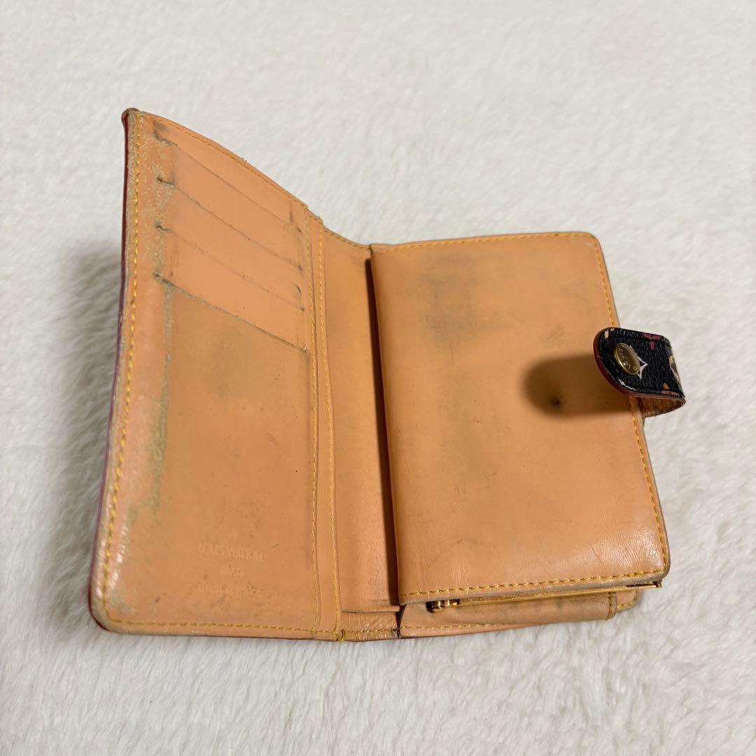 限定 ルイヴィトン×村上隆 マルチカラー モノグラム 折財布 がま口