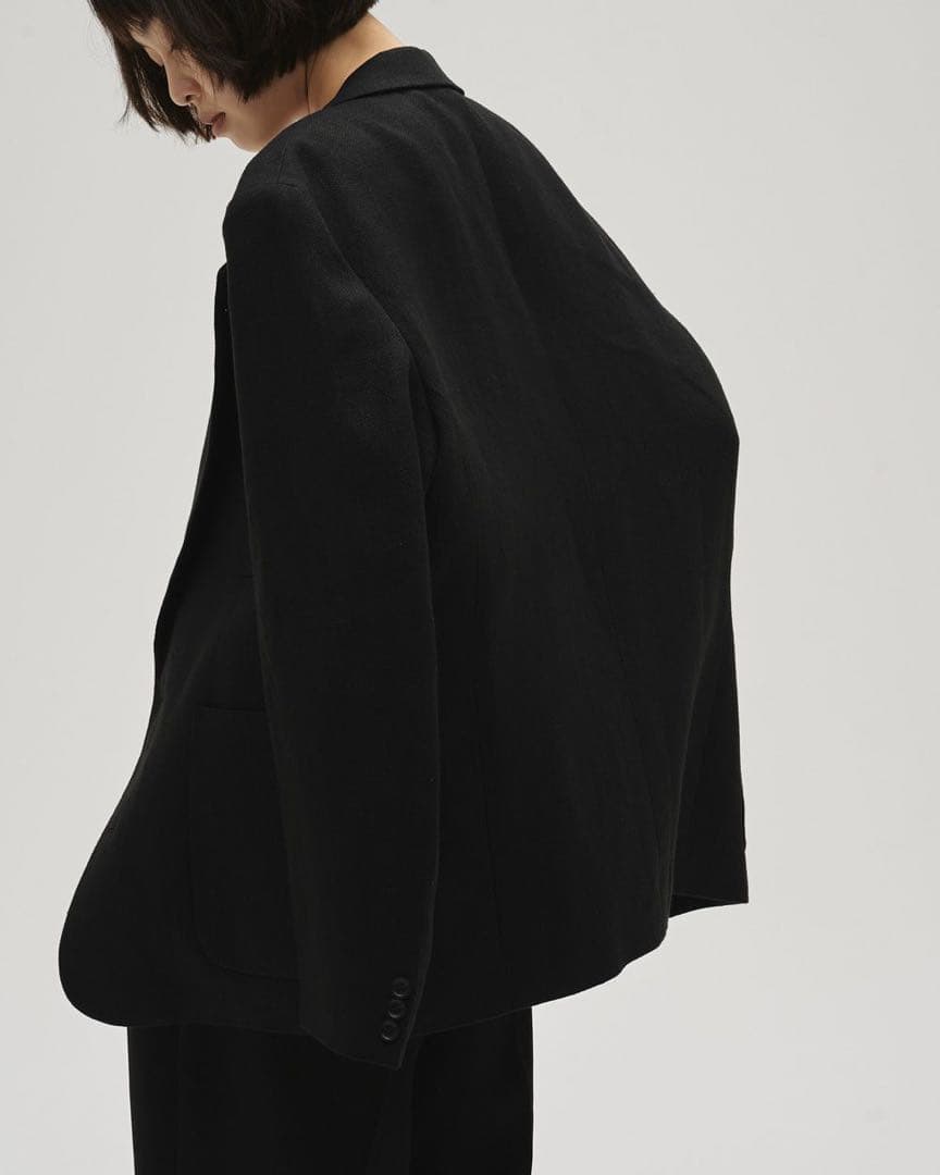 TODAYFUL Boyfriend Linen Jacket 黒 38