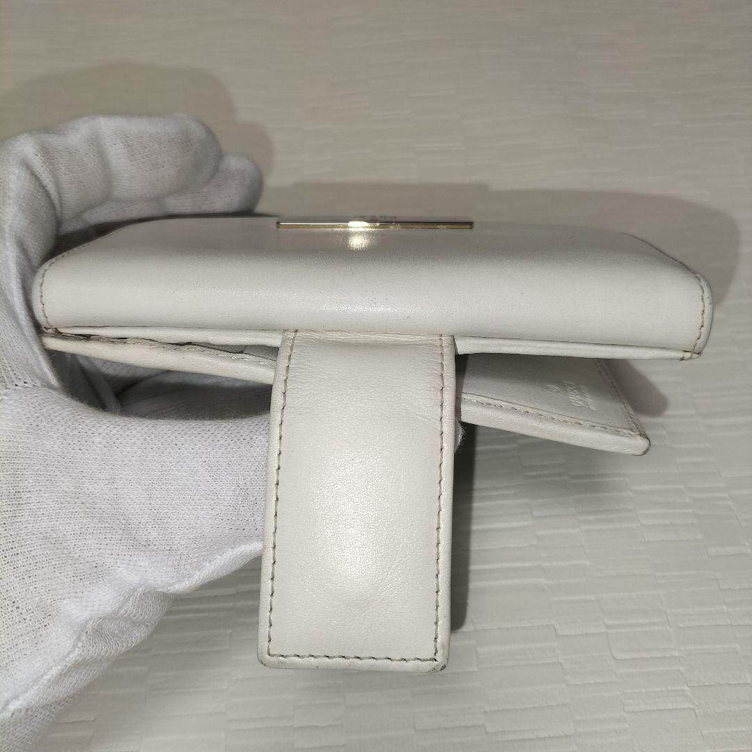 GUCCI 二つ折り財布 ホワイト/ミントグリーン　GGキャンバス