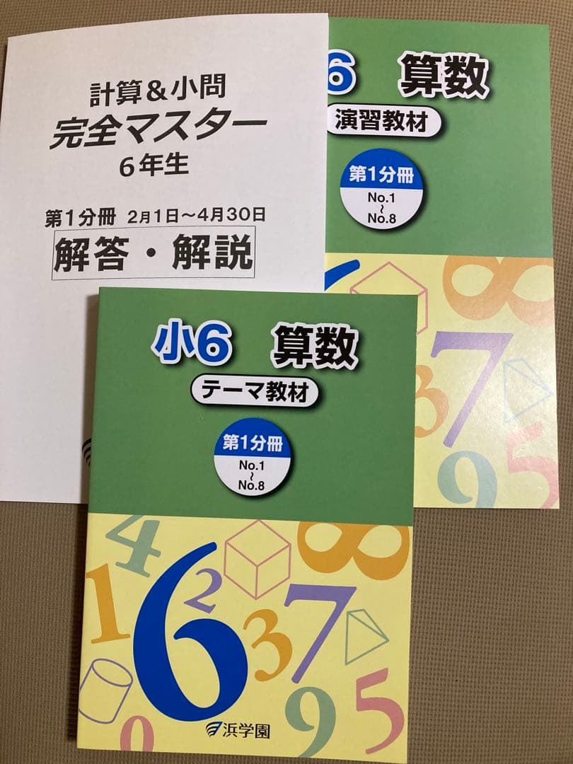 浜学園 6年生 算数・理科 教材セット マスターコース使用テキスト未使用新品