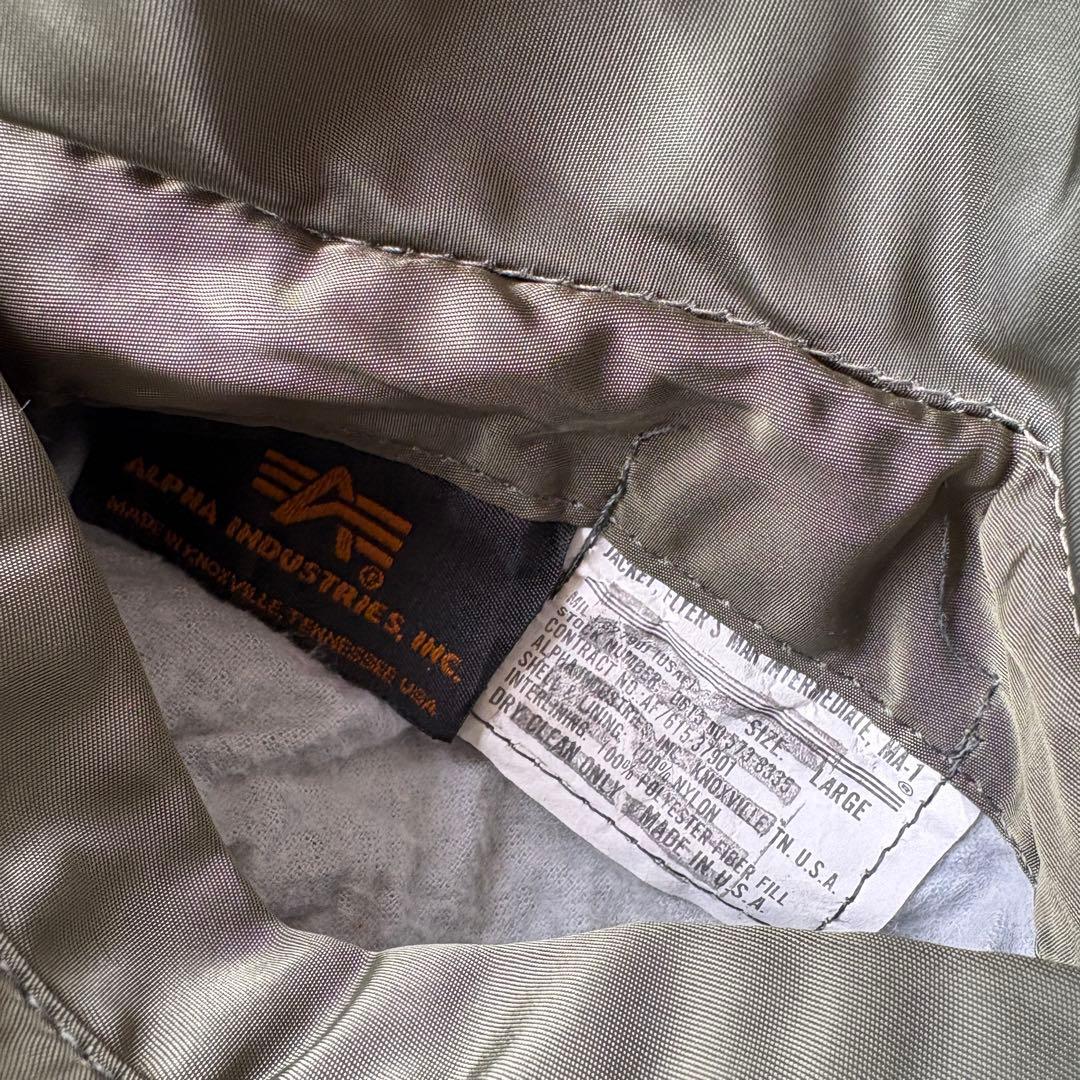 ジャケット・アウター 90s ALPHA MA-1 flight jacket sage green