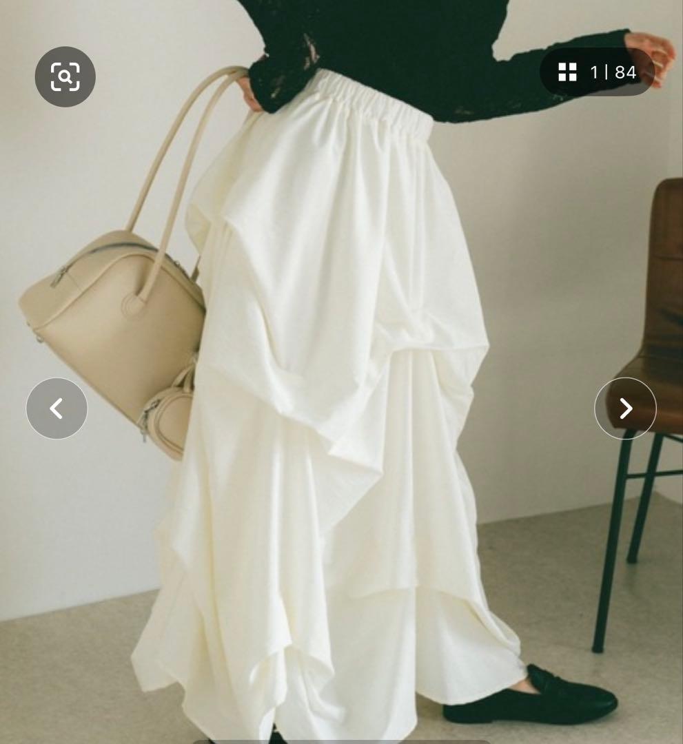 VANNIE U タックデザインスカート