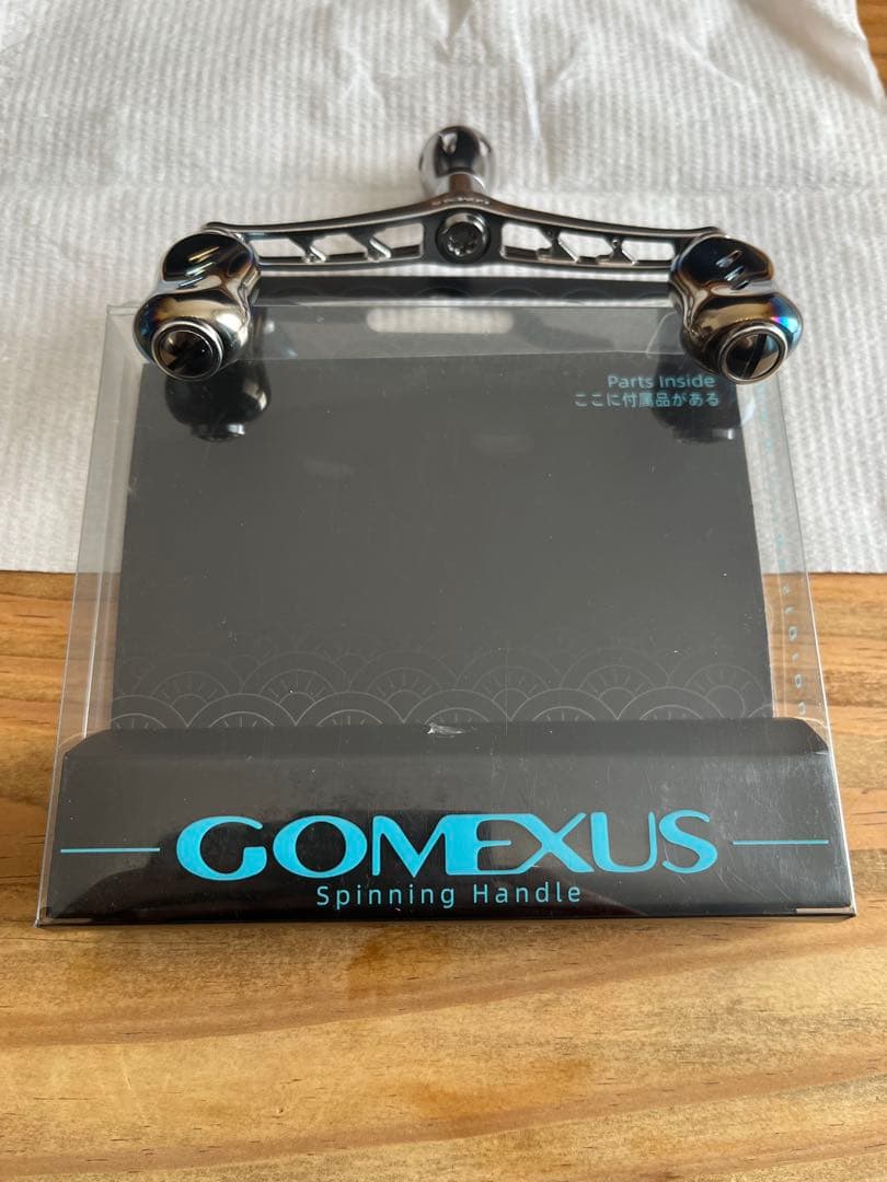 GOMEXUS 超々ジュラルミン製チタンノブ付きダブルハンドル98mm シマノ用