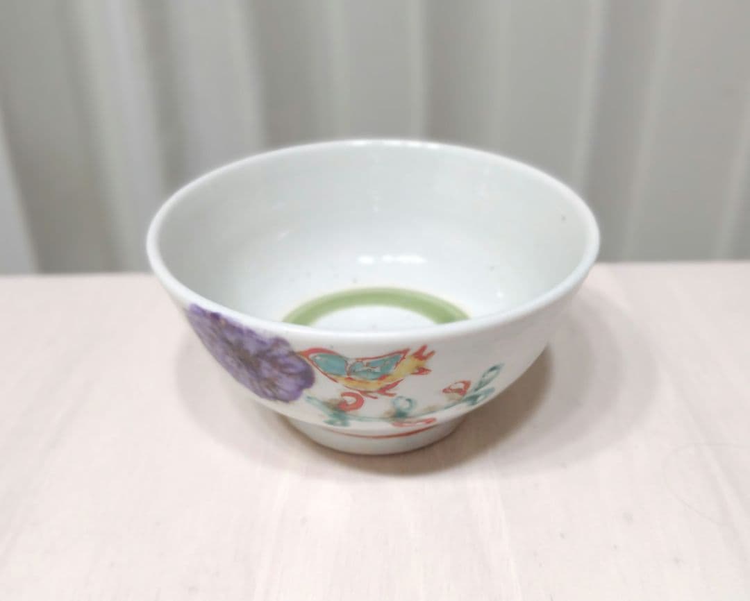 伊藤聡信　色絵　鳥　花　鉢　レア　希少　大きめ　丼ぶり　茶碗