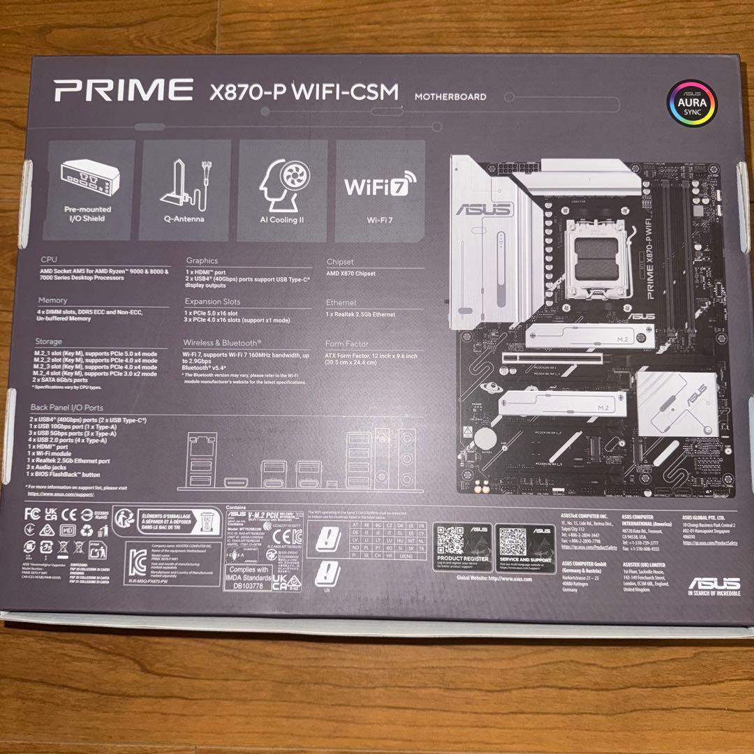 マザーボード PRIME X870-P WIFI-CSM