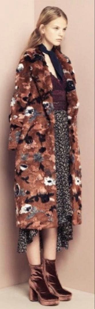 snidel スナイデル エコファー ロングコート 花柄 フラワー 高級感