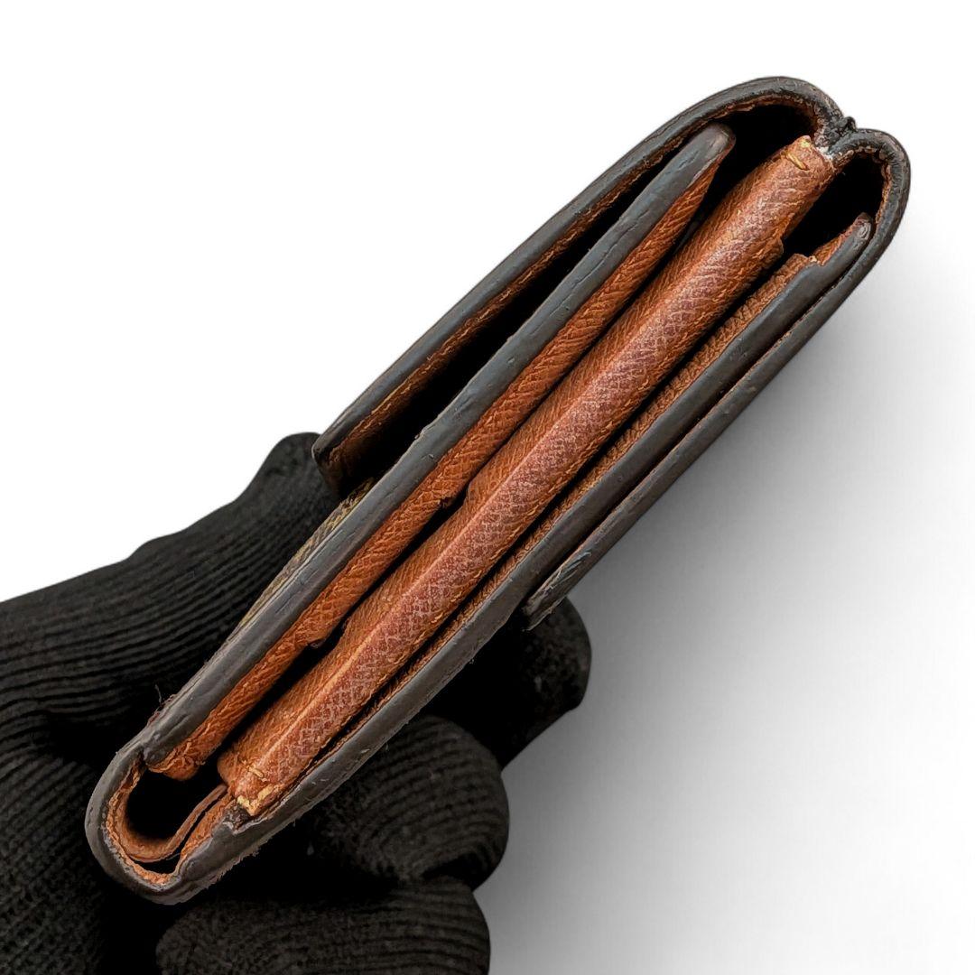 良品 ルイヴィトン モノグラム ポルトモネ ビエ カルトクレディ 三つ折り財布