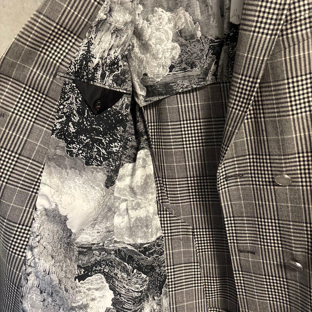 Burberry London グレンチェック柄　ダブルジャケット